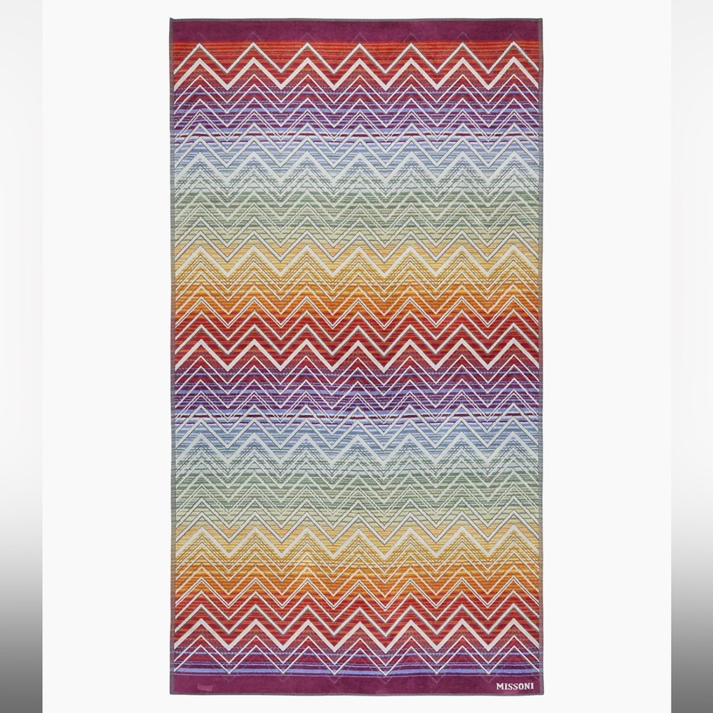 Missoni Tolomeo Beach Towel New zig zag print, oversized Color:Aranci 40” X 70” - Picture 3 of 12